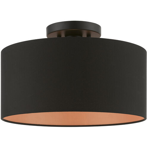 Sentosa 1 Light 13 inch Black Semi-Flush Ceiling Light, Medium