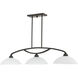 Somerset 3 Light 50 inch English Bronze Linear Chandelier Ceiling Light