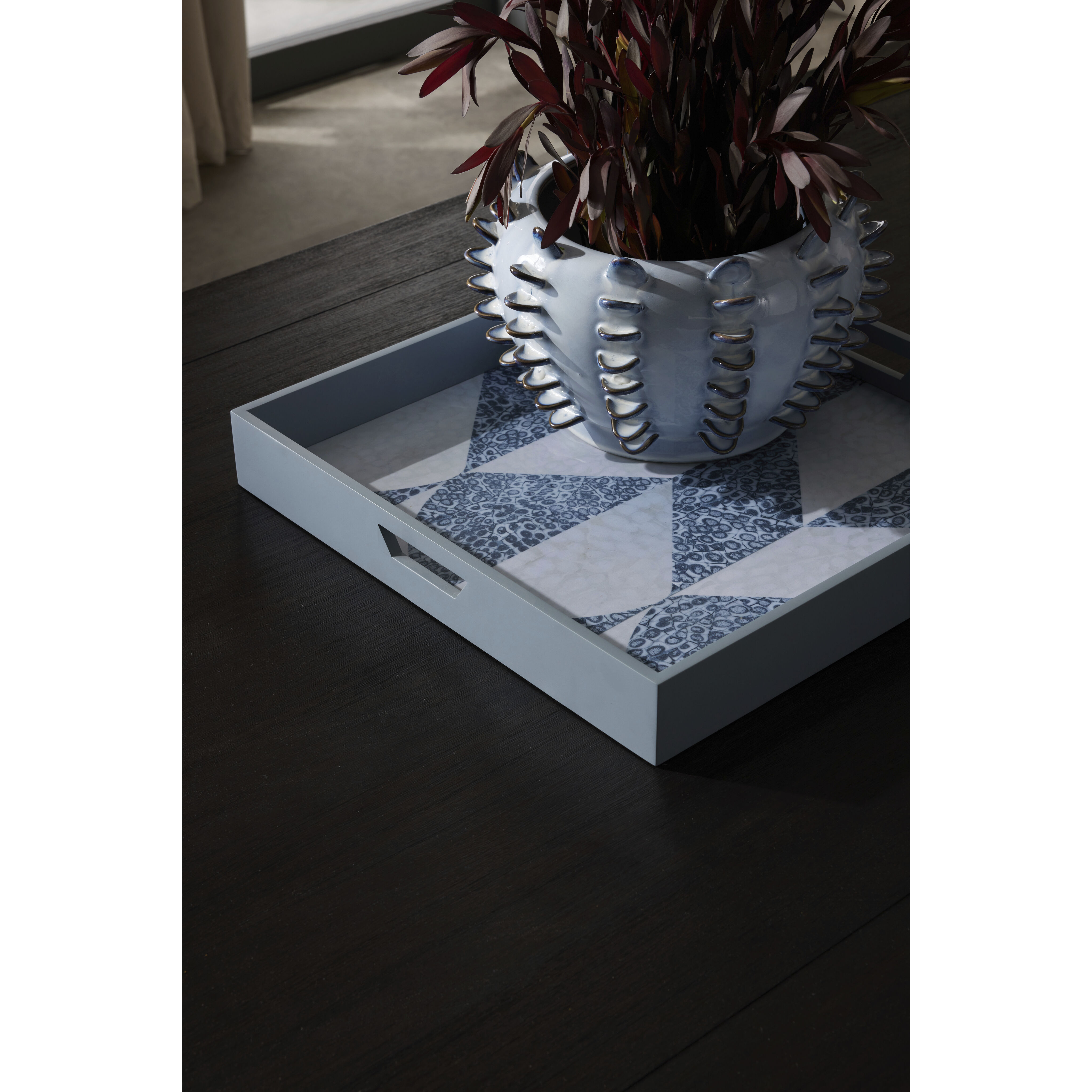 Alfie Slate Blue Mosaic Tray
