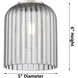 Ballston Bridal Veil 1 Light 5 inch White Polished Chrome Cord Hung Mini Pendant Ceiling Light
