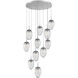 Meteo LED LED Classic Silver Chandelier Ceiling Light, Round Multi-Pendant