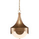 Pasha LED 14.25 inch Antique Brass Pendant Ceiling Light