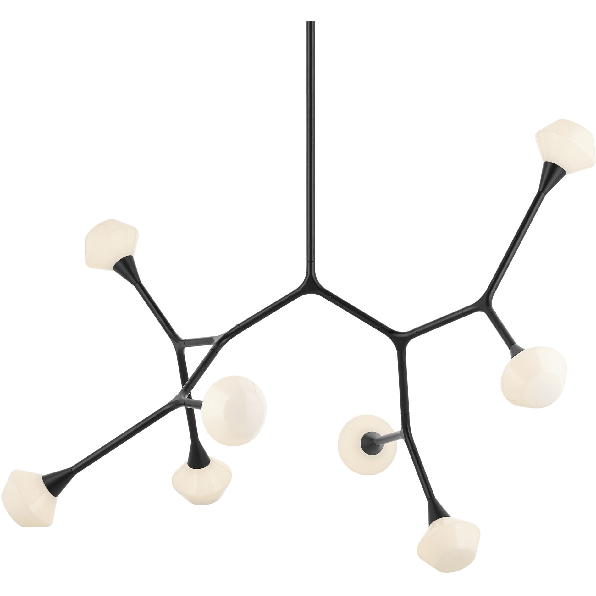 Cassius 8 Light 26.5 inch Black Chandelier Ceiling Light, Convertible