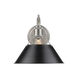 Orwell 1 Light 10 inch Pewter Wall Sconce Wall Light in Matte Black, Damp