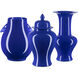 Ocean Blue 16.5 X 8.75 inch Corolla Vase