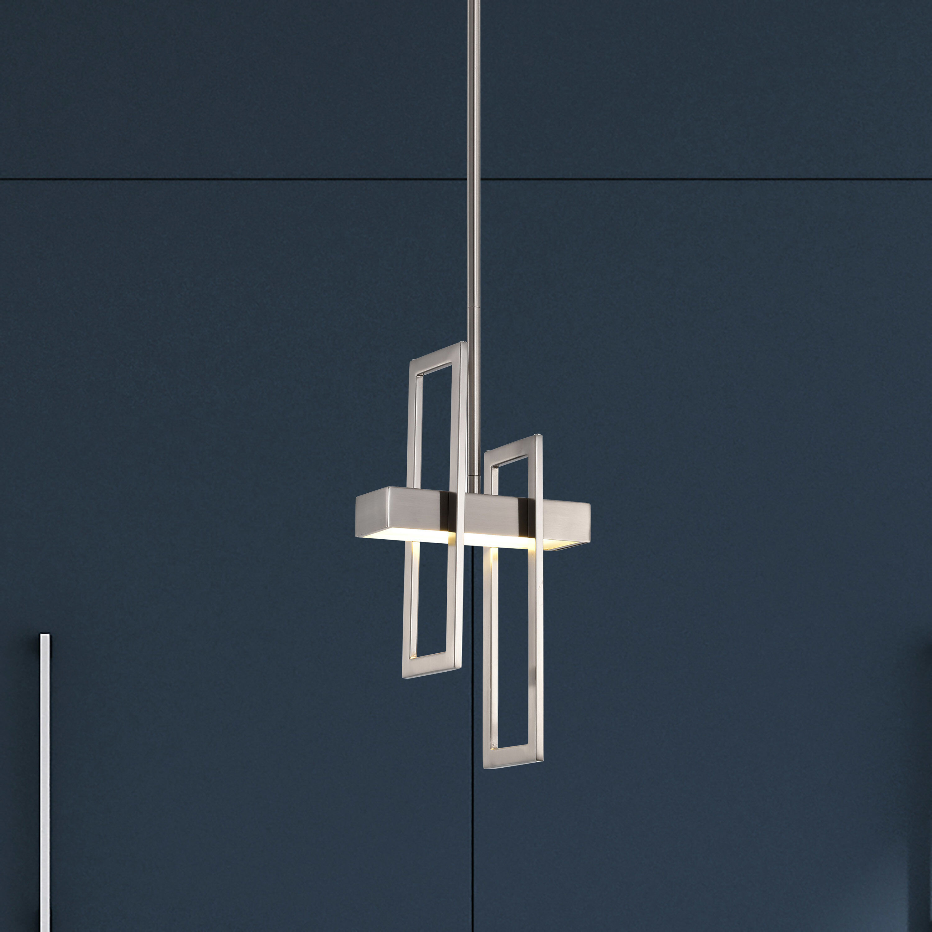 Frame LED 6 inch Brushed Nickel Pendant Ceiling Light