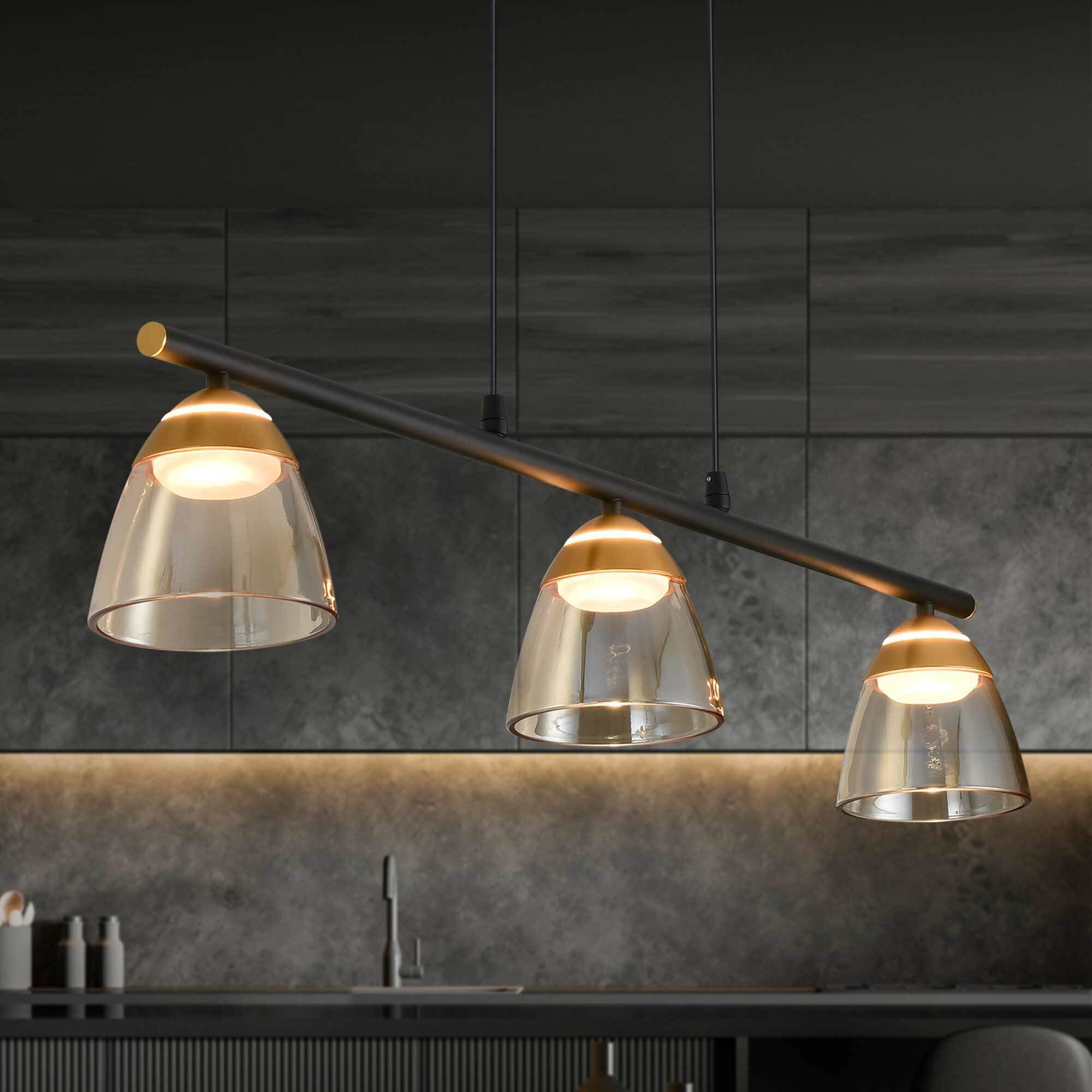 Roma Series Linear Chandelier Ceiling Light, Artisan Collection