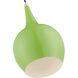 Andes 1 Light 7.75 inch Shiny Apple Green with Polished Chrome Accents Mini Pendant Ceiling Light