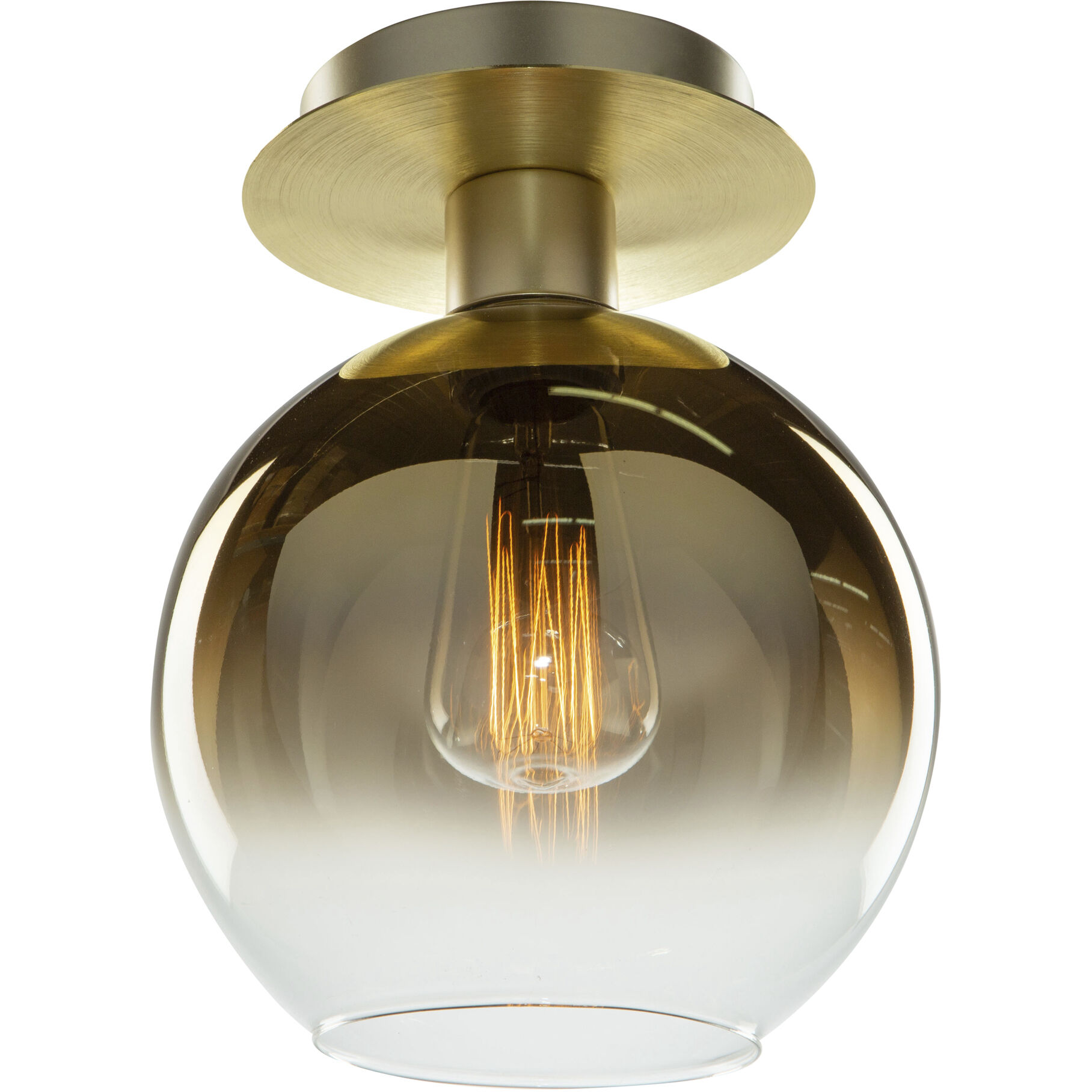 Morning Mist 1 Light 7.75 inch Gold Semi-Flush Mount Ceiling Light