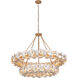 Niu 22 Light 39 inch Coconut Shell Gold / Coconut Shell White Chandelier Ceiling Light