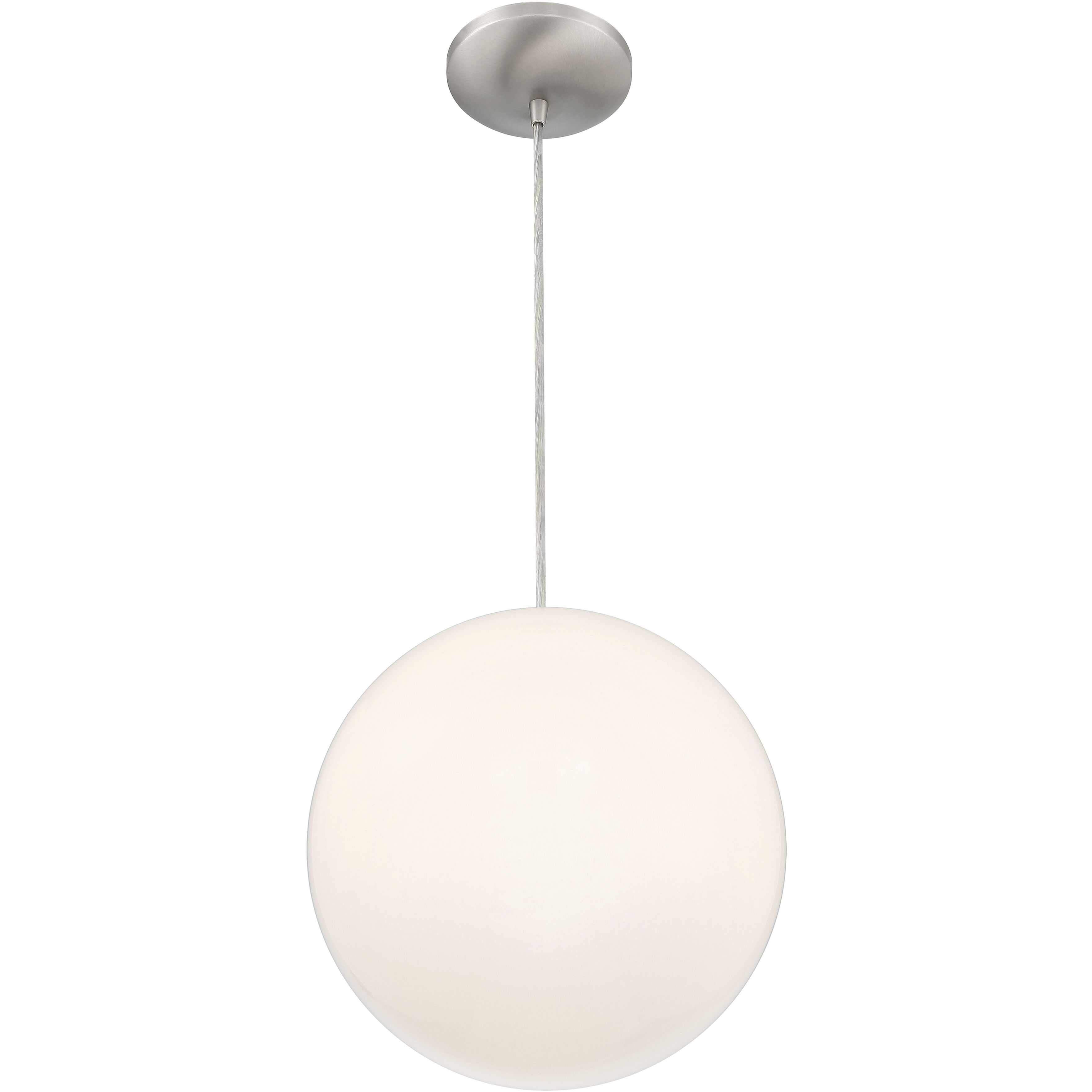 Pearl 15.75 inch Brushed Steel Pendant Ceiling Light