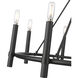 Skyva 8 Light 30 inch Matte Black Chandelier Ceiling Light