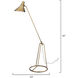 Franco Tri-Pod 55 inch 100.00 watt Antique Brass Floor Lamp Portable Light