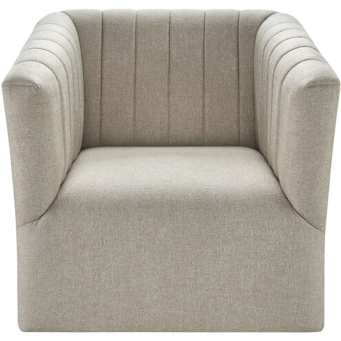 Maggie Upholstery: Cream; Base: Wheat Swivel Chair
