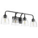 Enclave 4 Light 27 inch Matte Black Vanity Light Wall Light