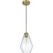 Gene 1 Light 7 inch Satin Gold Pendant Ceiling Light