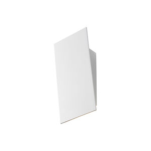 Angled Plane LED 4 inch Textured White Sconce Wall Light