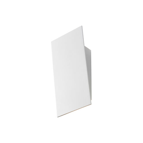 Angled Plane LED 4 inch Textured White Sconce Wall Light