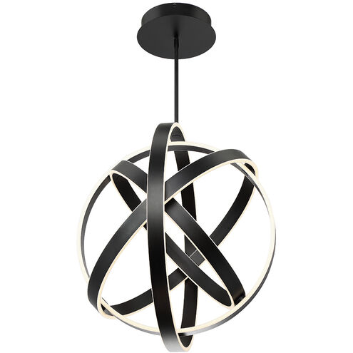 Kinetic LED 28 inch Black Pendant Ceiling Light in 28in.