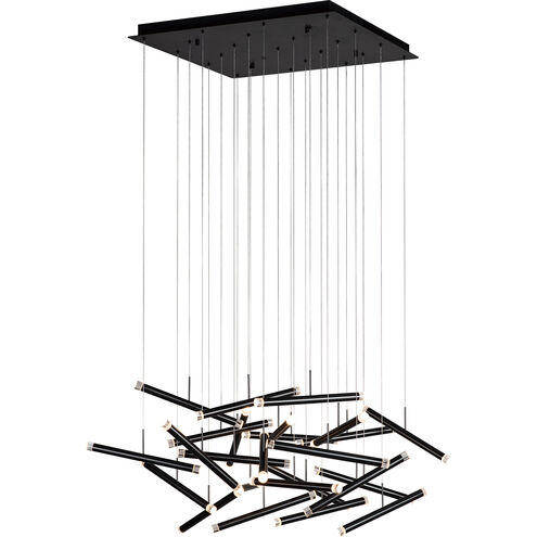 Seesaw 50 Light 34 inch Satin Dark Gray Chandelier Ceiling Light