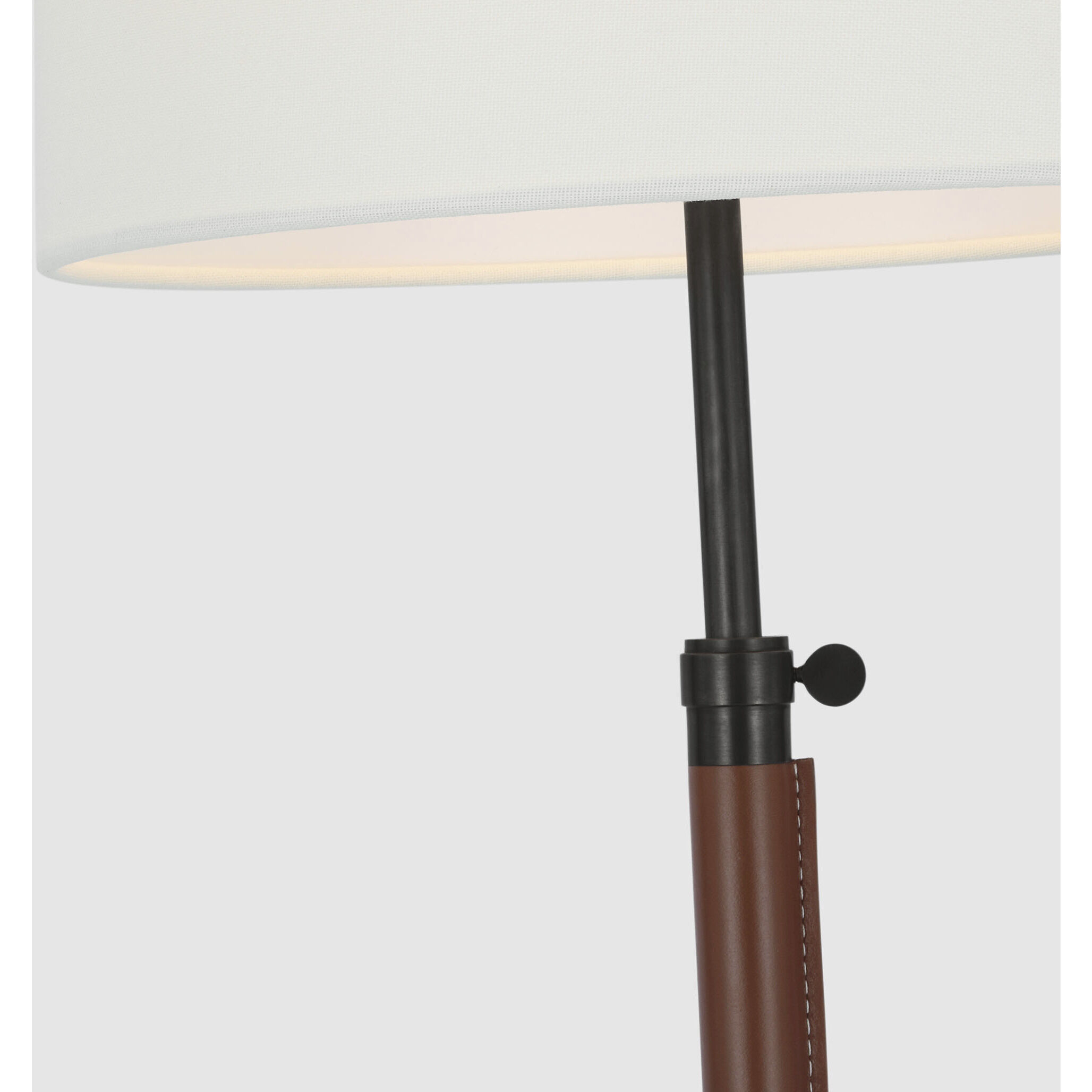 Thomas O'Brien Bryant2 27.5 inch 15.00 watt Bronze and Saddle Leather Wrapped Table Lamp Portable Light, Large