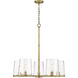 Callista 5 Light 33 inch Rubbed Brass Chandelier Ceiling Light