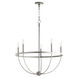 Tribute 5 Light 28 inch Satin Nickel Chandelier Ceiling Light