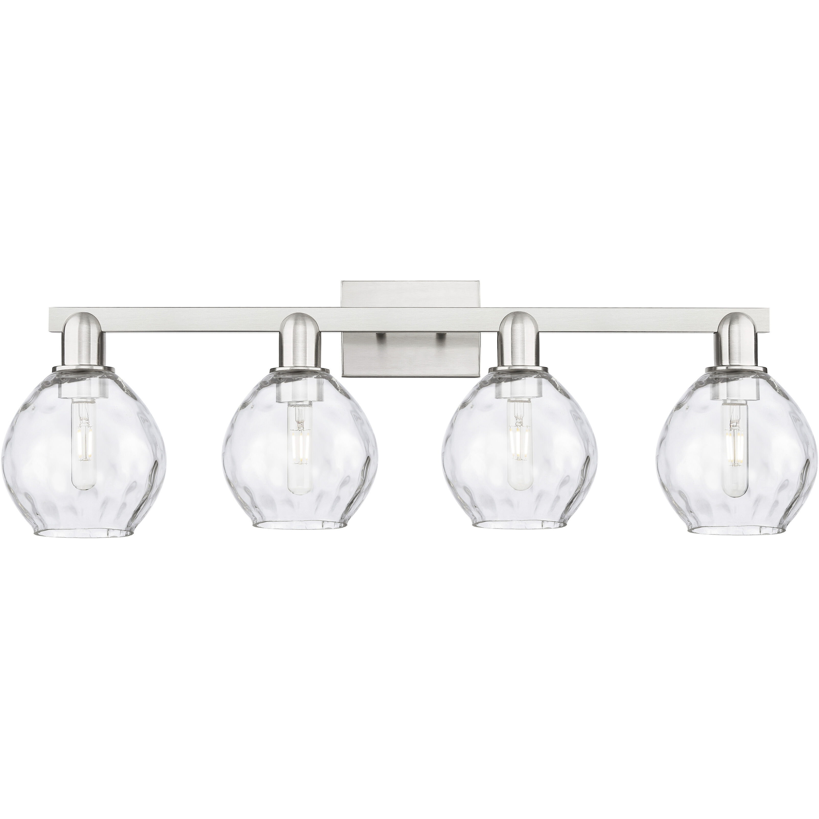 Arcadia Waverly 4 Light 33 inch Brushed Satin Nickel Bath Vanity Light Wall Light