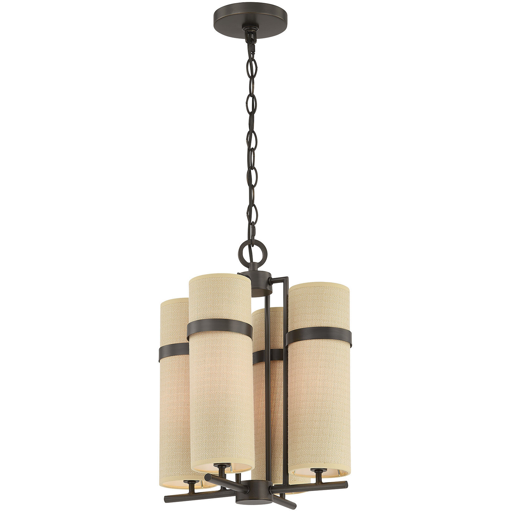 Weston 4 Light 13 inch Mediterranean Bronze Chandelier Ceiling Light
