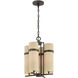 Weston 4 Light 13 inch Mediterranean Bronze Chandelier Ceiling Light