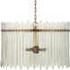Electra 6 Light 29 inch Antique Brass Chandelier Ceiling Light