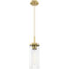 Downtown Urban Blakeley 1 Light 5 inch Brushed Brass Pendant Ceiling Light in Clear