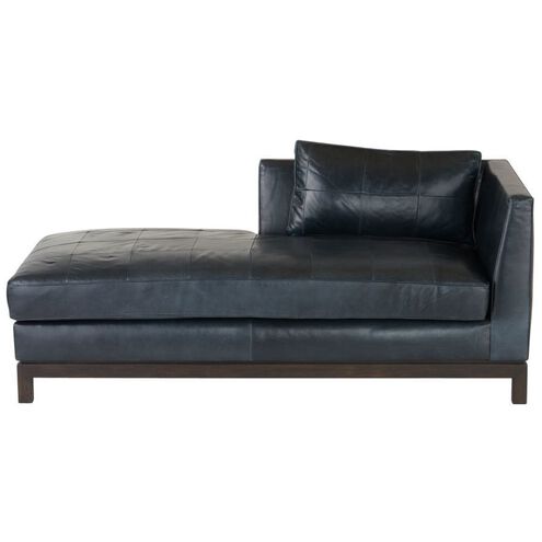 Edmond Ink Leather Chaise