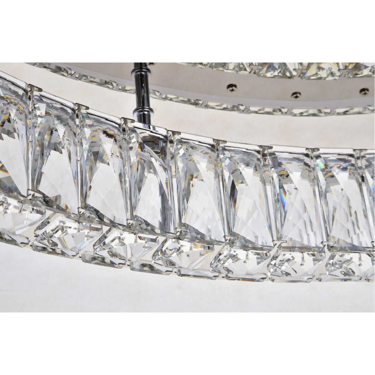 Monroe LED 34 inch Chrome Flush Mount Ceiling Light