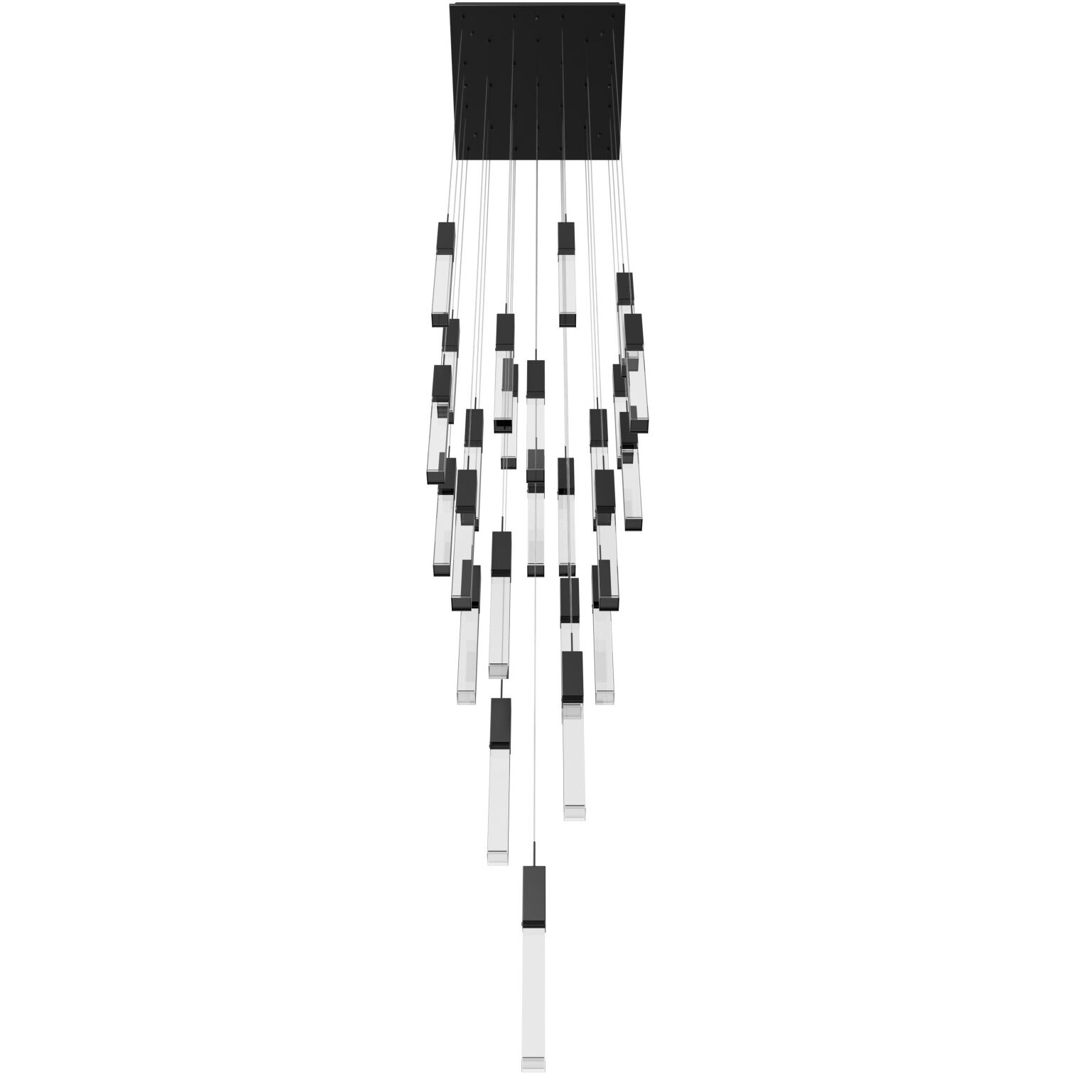 Original Glacier Avenue LED 28 inch Dark Bronze Multi Port Pendant Ceiling Light in Clear