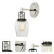 Nob Hill 1 Light 5 inch Polished Nickel and Black Wall Sconce Wall Light