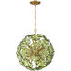 Esme 6 Light 18.25 inch Aged Brass Chandelier Ceiling Light