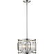 Mersesse 3 Light 11.5 inch Chrome Pendant Ceiling Light in 8.58, Clear and Chrome