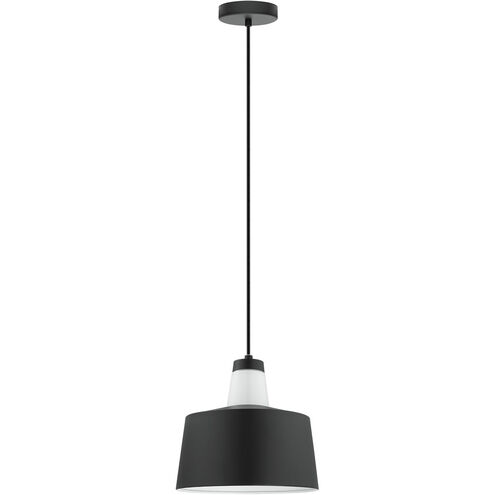 Tabanera 1 Light 10 inch Black and White Pendant Ceiling Light