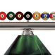 Shark 3 Light 58 inch Brushed Nickel Billiard Ceiling Light in Green Acrylic