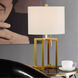 Signature 22 inch 60 watt Solid Gold Table Lamp Portable Light