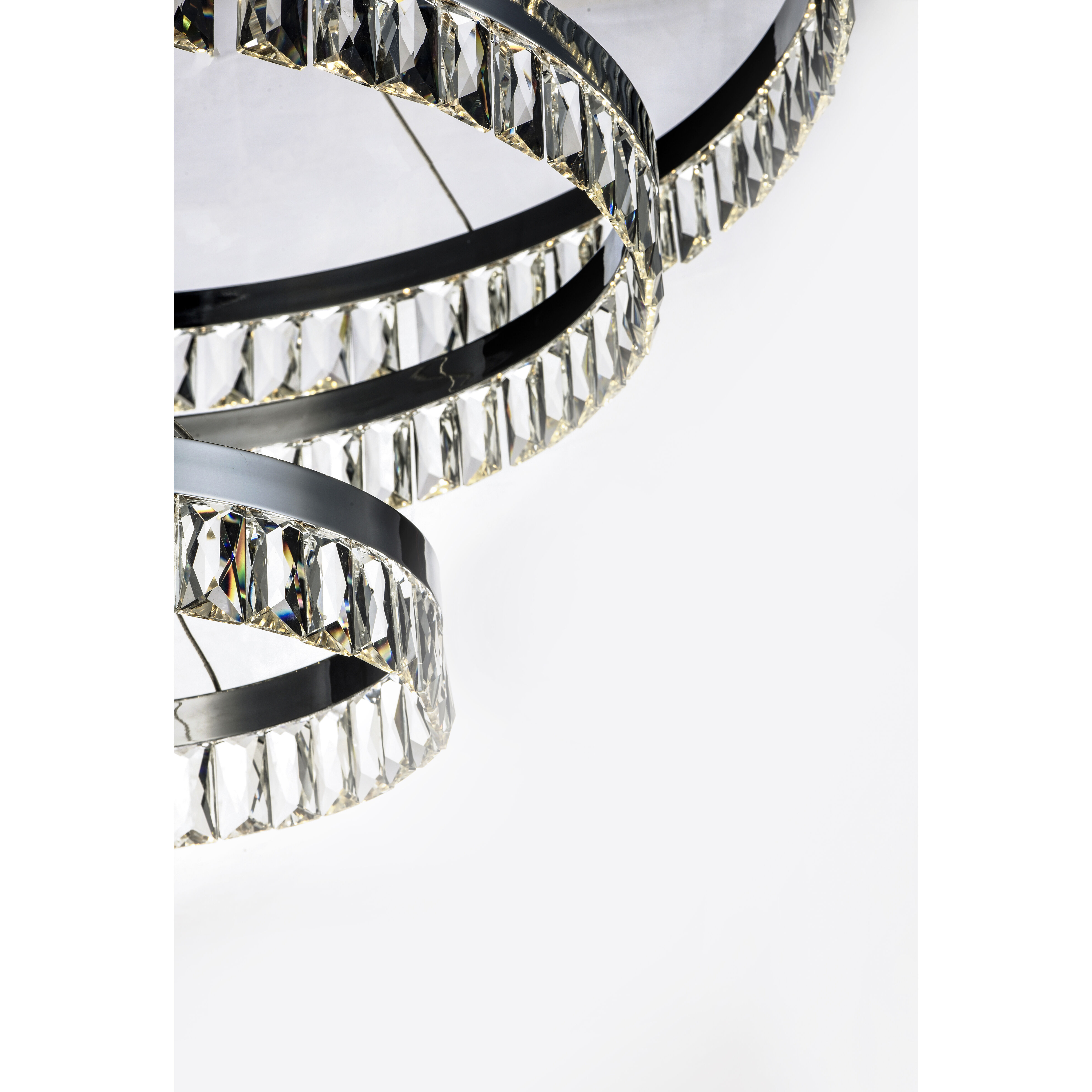 Icycle LED 32 inch Polished Chrome Suspension Pendant Ceiling Light