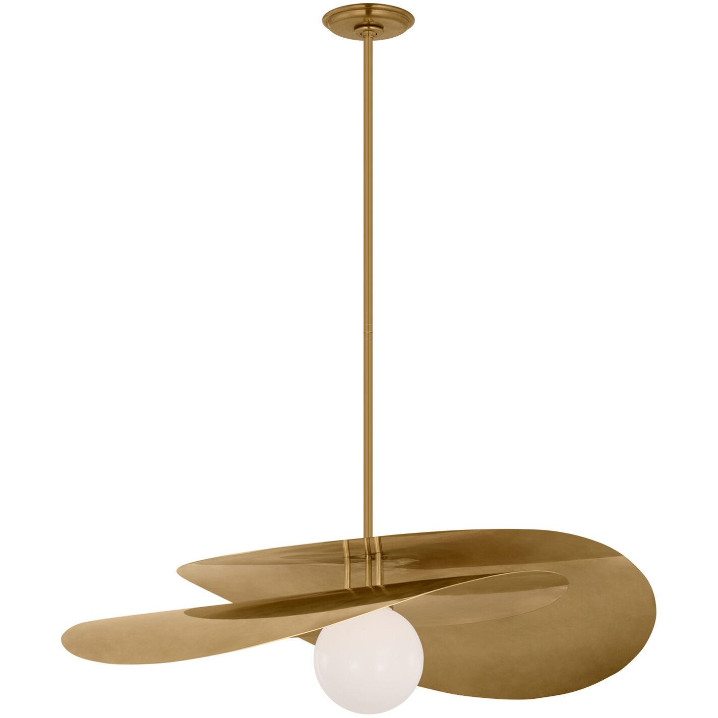 Windsor Smith Mahalo LED 32 inch Hand-Rubbed Antique Brass Tiered Pendant Ceiling Light