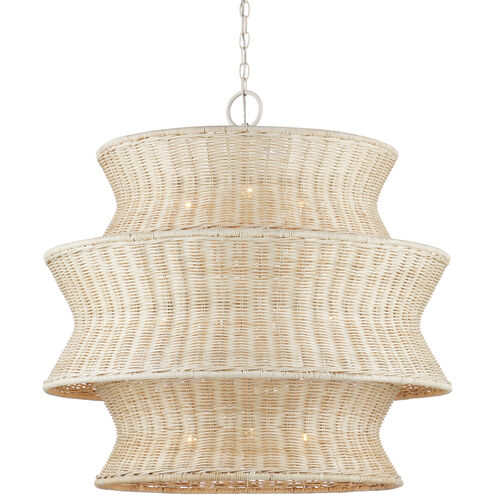 Phebe 9 Light 32 inch Bleached Natural and Vanilla Chandelier Ceiling Light, Medium