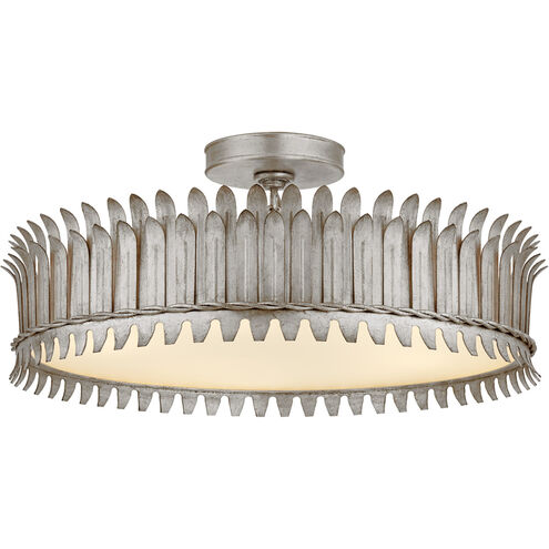 Suzanne Kasler Leslie LED 20.75 inch Burnished Silver Leaf Semi-Flush Mount Ceiling Light