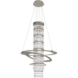Giovanni 3 Light 18 inch Brushed Nickel Pendant Ceiling Light in Firenze Clear