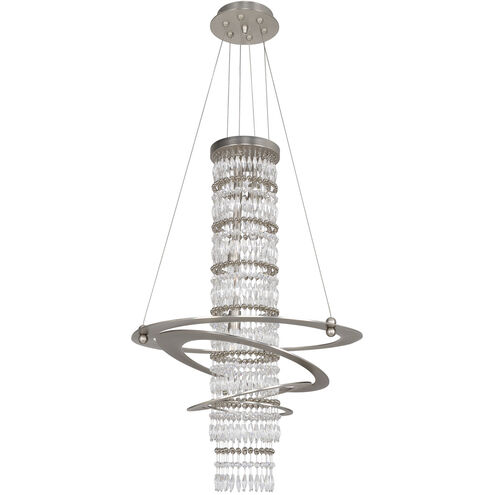 Giovanni 3 Light 18 inch Brushed Nickel Pendant Ceiling Light in Firenze Clear