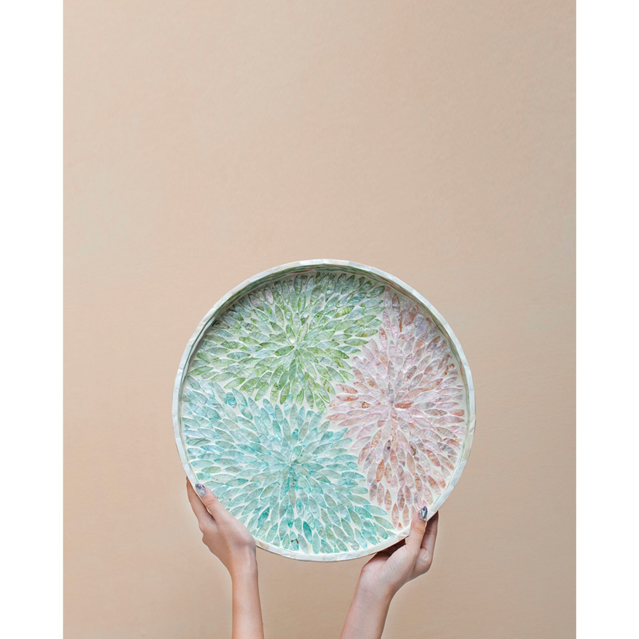 Anita Multi Color Tray, Round