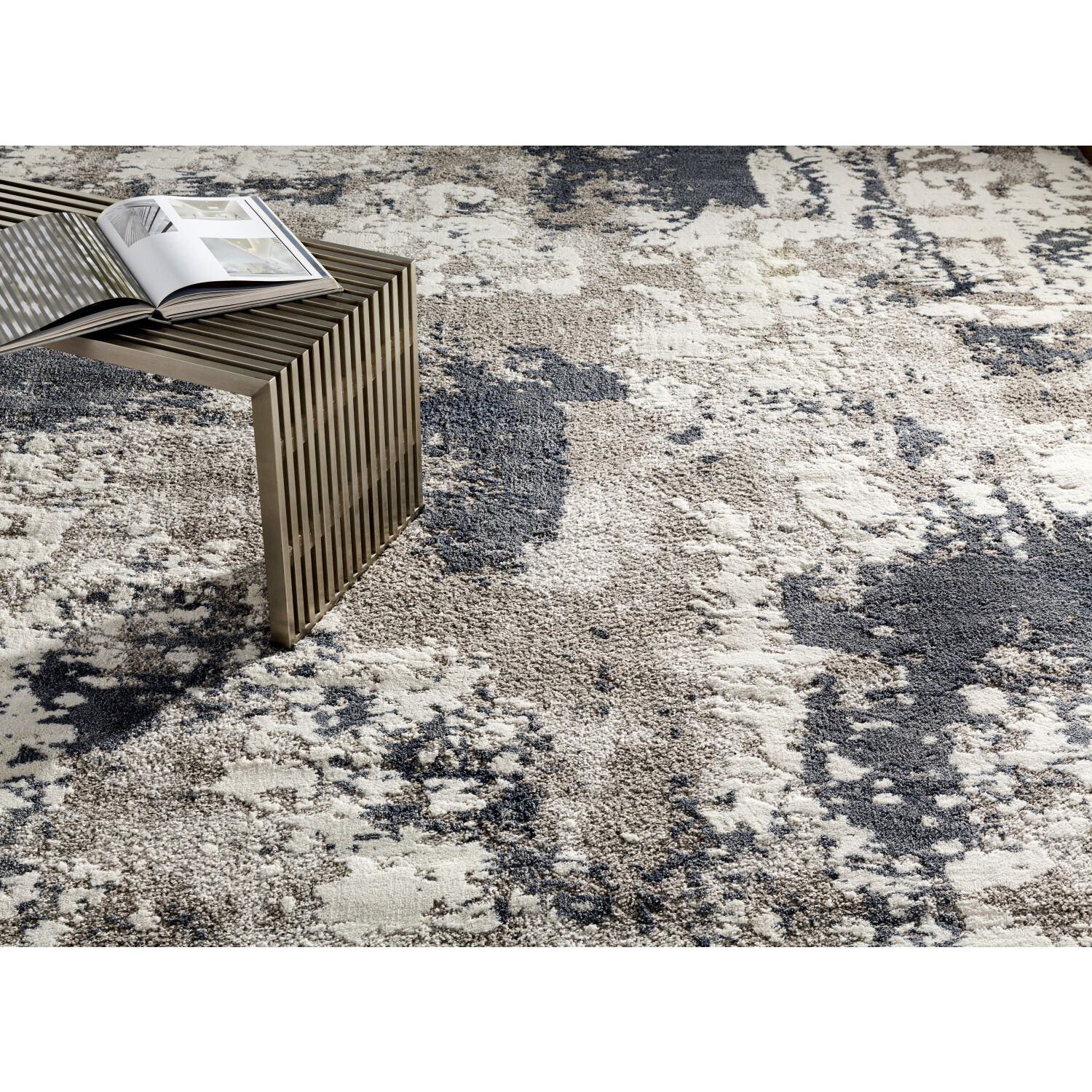 Venice 67 X 47 inch Denim Rug in 4 X 6, Rectangle