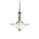 Dover 3 Light 18 inch Brushed Nickel Inverted Pendant/Semi Flush Ceiling Light